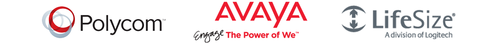 Polycom, Avaya and LifeSize logos